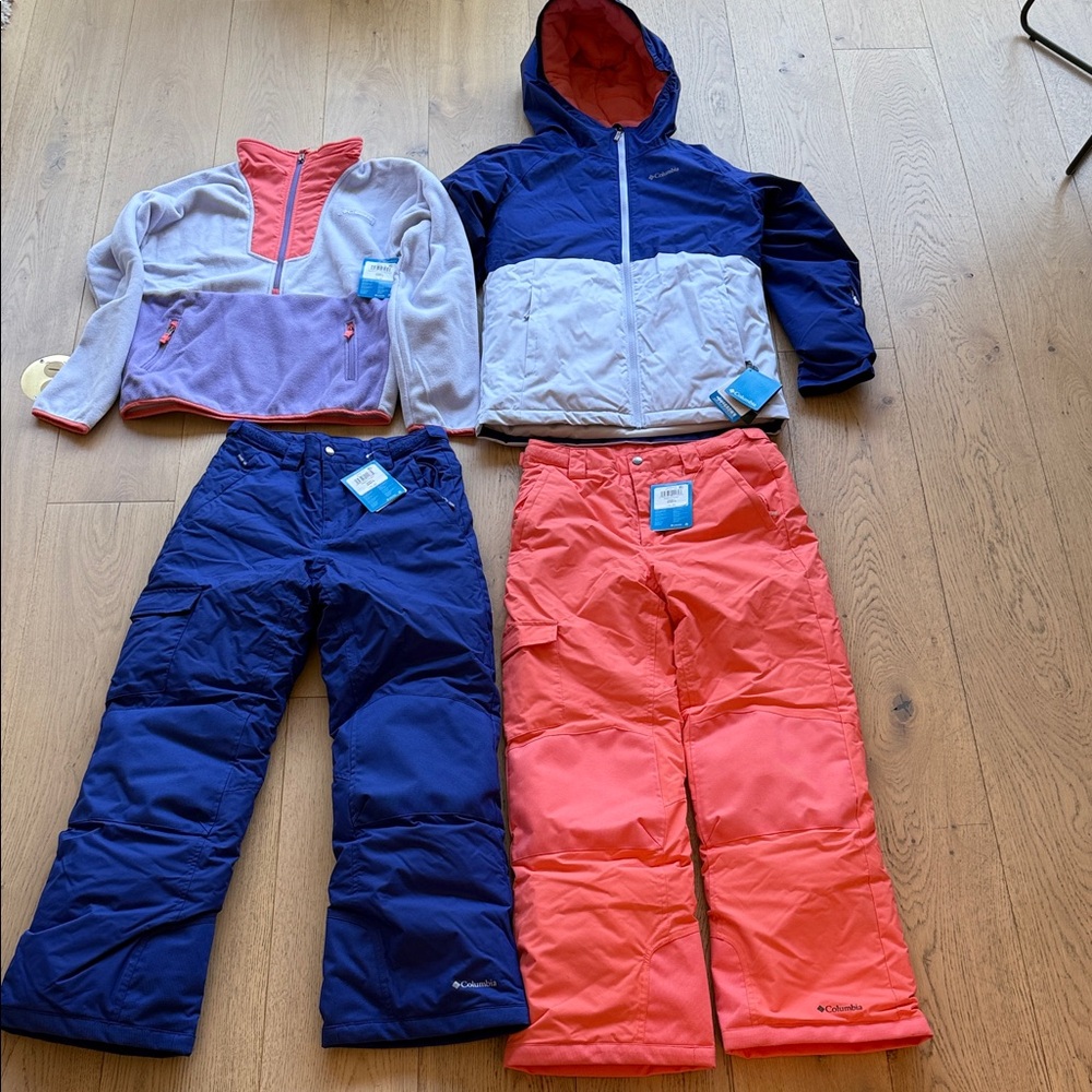 Brand NEW!! Columbia Kids Matching Set - Blue and Coral